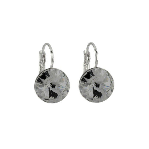 Pilkos spalvos auskarai