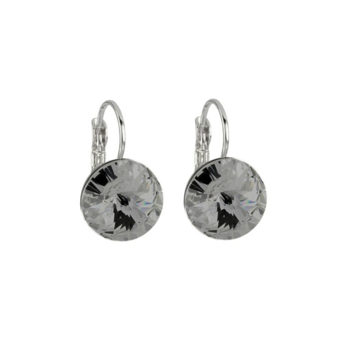 Pilkos spalvos auskarai