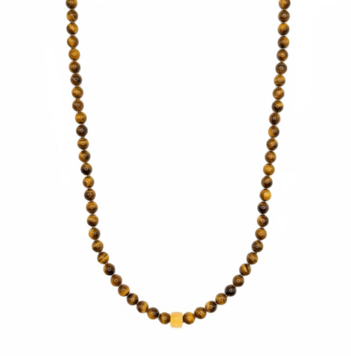 Tigro akies ir gintaro vėrinys