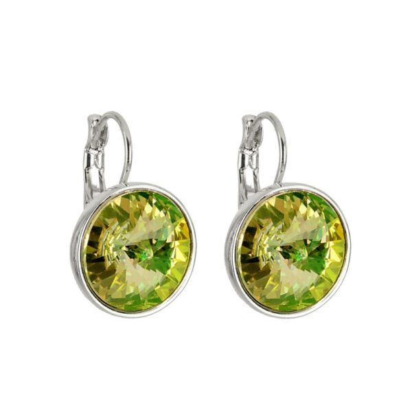 Auskarai su žalio spalvos akutėmis