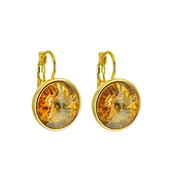 Šviesiai rudos spalvos auskarai