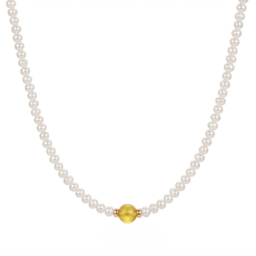 Perlų vėrinys su gintaru