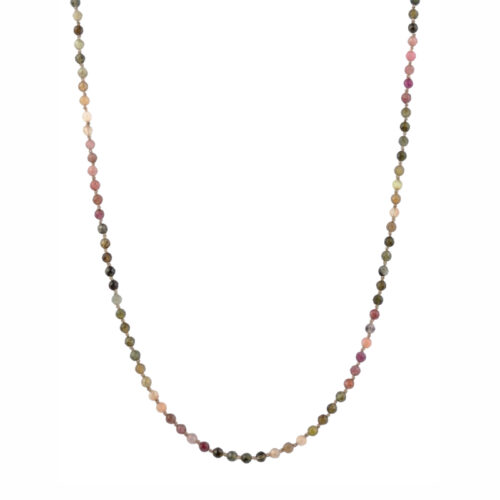 Įvairiaspalvio turmalino vėrinys