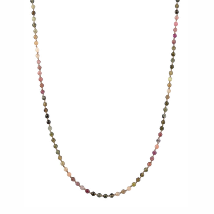 Įvairiaspalvio turmalino vėrinys